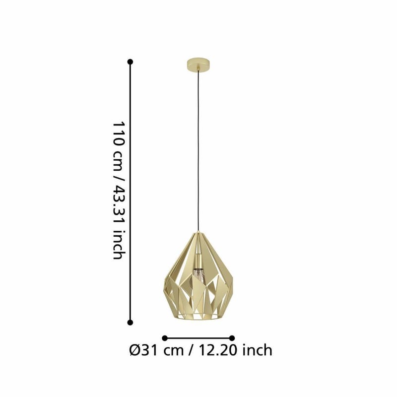 Taklampa Carlton - Guld - Belysning - Lampor & belysning inomhus - Fönsterlampa