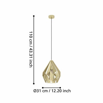 Taklampa Carlton - Guld - Belysning - Lampor & belysning inomhus - Fönsterlampa