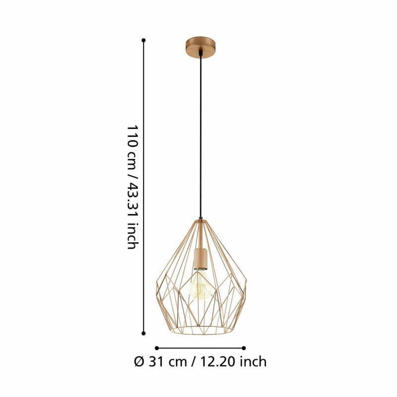 Taklampa Carlton - Koppar - Belysning - Lampor & belysning inomhus - Fönsterlampa