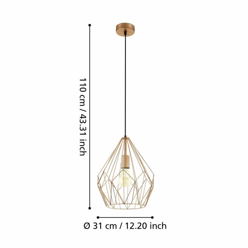 Taklampa Carlton - Koppar - Belysning - Lampor & belysning inomhus - Fönsterlampa