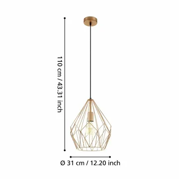 Taklampa Carlton - Koppar - Belysning - Lampor & belysning inomhus - Fönsterlampa