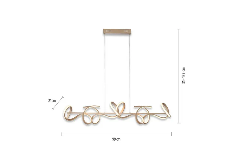 Taklampa Curls - 21x135x99 cm - Belysning - Lampor & belysning inomhus - Fönsterlampa