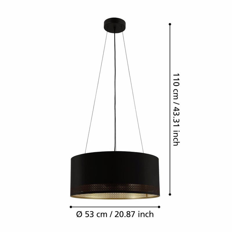 Taklampa Esteperra med 3 lampor - 53 cm - Belysning - Lampor & belysning inomhus - Fönsterlampa