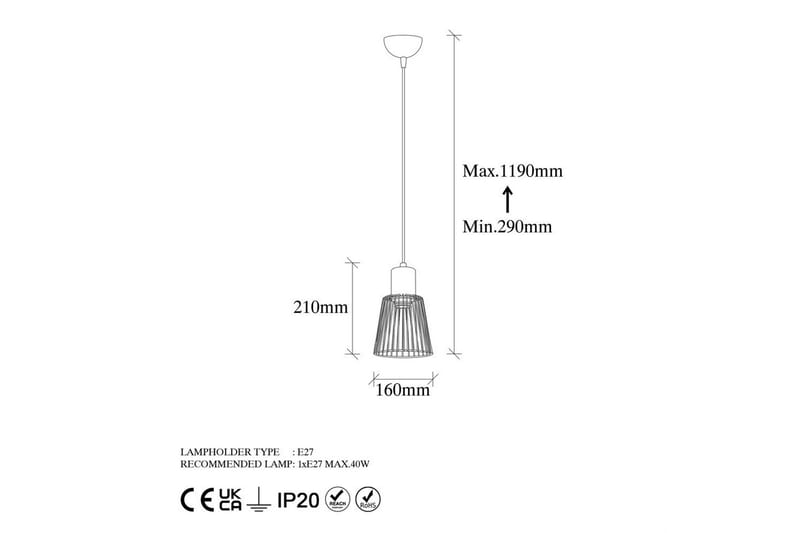 Taklampa Gullistel Svart / Antik - Svart/Multifärgad - Belysning - Lampor & belysning inomhus - Fönsterlampa