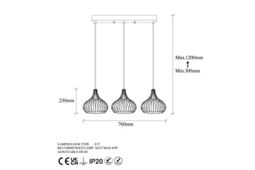 Taklampa Kiron Svart / Antik Tre - Svart - Belysning - Lampor & belysning inomhus - Fönsterlampa
