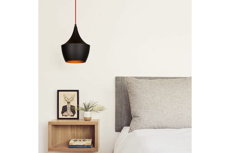 Taklampa Mangol Svart / Röd Diameter: 23 cm - Mörkröd/Svart - Belysning - Lampor & belysning inomhus - Fönsterlampa