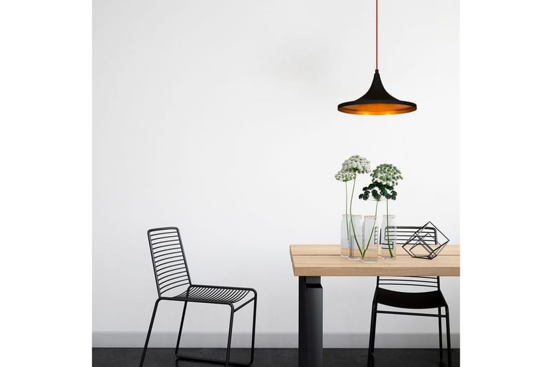 Taklampa Mangol Svart / Röd Diameter: 35 cm - Mörkröd/Svart - Belysning - Lampor & belysning inomhus - Fönsterlampa