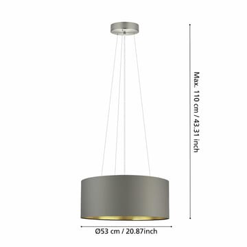 Taklampa Maserlo med 3 lampor - Matt nickel/cappuccino - Belysning - Lampor & belysning inomhus - Fönsterlampa