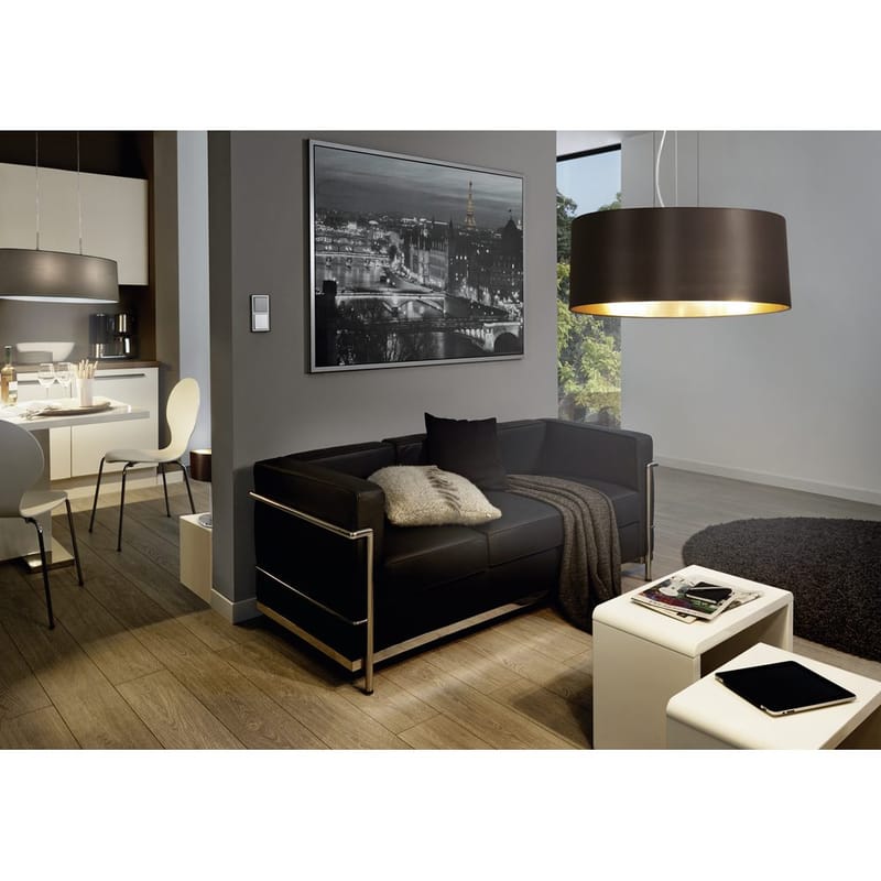 Taklampa Maserlo med 3 lampor - Matt nickel/svart - Belysning - Lampor & belysning inomhus - Fönsterlampa