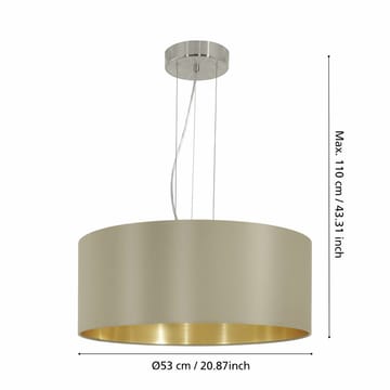 Taklampa Maserlo med 3 lampor - Matt nickel/taupe - Belysning - Lampor & belysning inomhus - Fönsterlampa