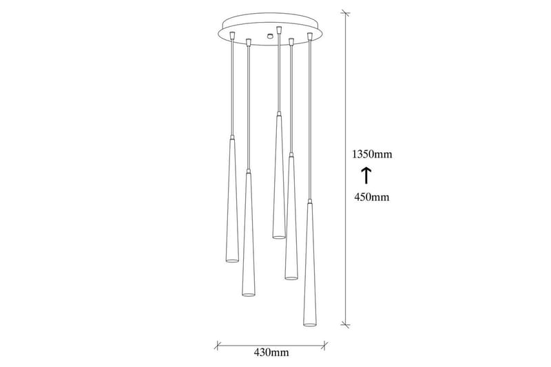 Taklampa Matsuchi Svart Sju Uttag - Sju Uttag - Belysning - Lampor & belysning inomhus - Fönsterlampa