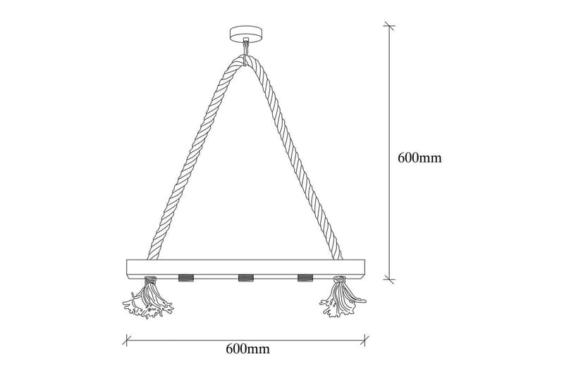Taklampa Nira Trä ( 60 x 9 cm) - Ljusfärgat trä - Belysning - Lampor & belysning inomhus - Fönsterlampa