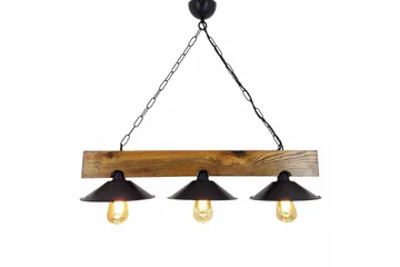 Taklampa Noveth Valnöt / Svart - Svart/Mörkbrun - Belysning - Lampor & belysning inomhus - Fönsterlampa