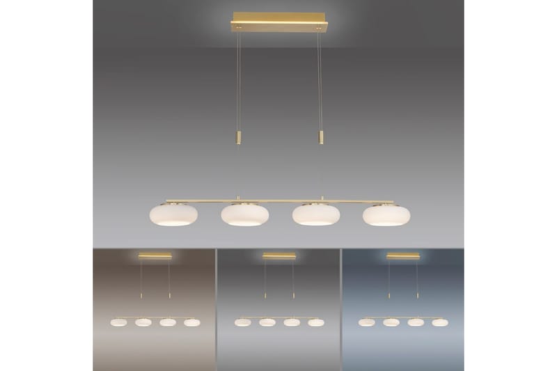 Taklampa Q-Etienne - 20x200x108,5 cm, Matt mässing - Belysning - Lampor & belysning inomhus - Fönsterlampa