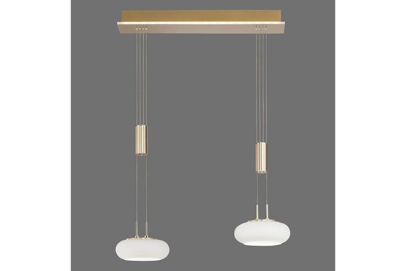 Taklampa Q-Etienne - 20x200x65 cm, Matt mässing - Belysning - Lampor & belysning inomhus - Fönsterlampa