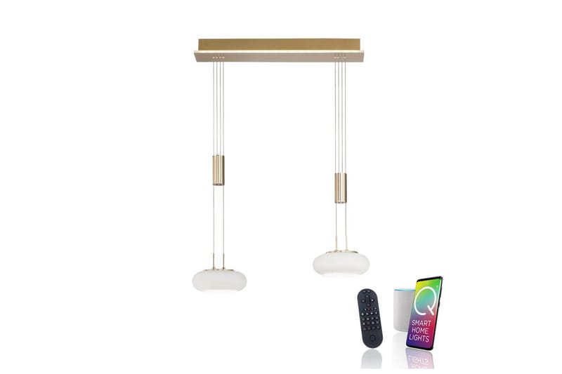 Taklampa Q-Etienne - 20x200x65 cm, Matt mässing - Belysning - Lampor & belysning inomhus - Fönsterlampa