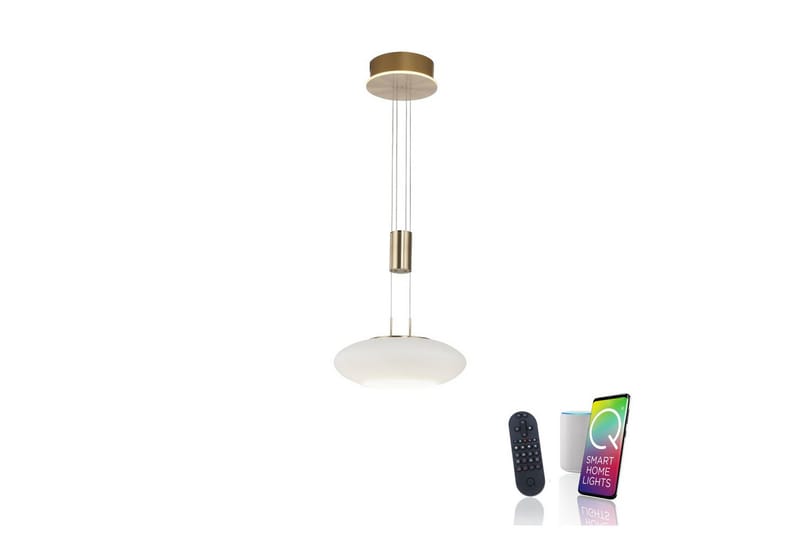 Taklampa Q-Etienne - 35x200x35 cm, Matt mässing - Belysning - Lampor & belysning inomhus - Fönsterlampa