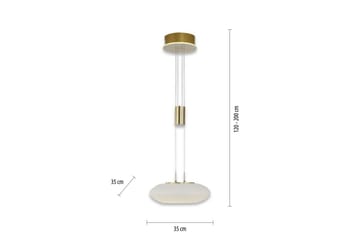 Taklampa Q-Etienne - 35x200x35 cm, Matt mässing - Belysning - Lampor & belysning inomhus - Fönsterlampa