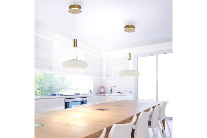 Taklampa Q-Etienne - 35x200x35 cm, Matt mässing - Belysning - Lampor & belysning inomhus - Fönsterlampa