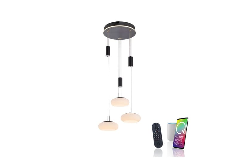 Taklampa Q-Etienne - 40x200x44 cm, Svart - Belysning - Lampor & belysning inomhus - Fönsterlampa