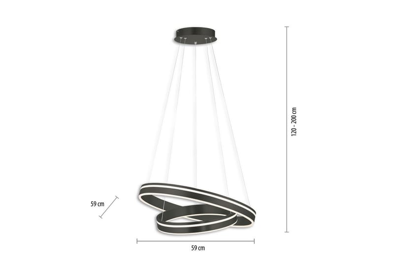 Taklampa Q-Vito - 59x200x59 cm, Antracit - Belysning - Lampor & belysning inomhus - Fönsterlampa