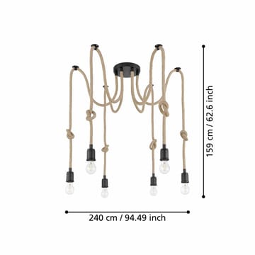 Taklampa Rampside med 6 Lampor - 18 cm - Belysning - Lampor & belysning inomhus - Fönsterlampa