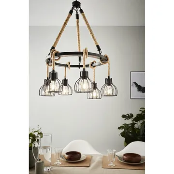 Taklampa Rampside Rund med 6 Lampor - 76 cm - Belysning - Lampor & belysning inomhus - Fönsterlampa