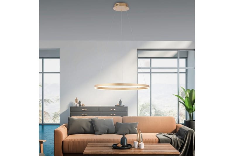 Taklampa Ritus - 58,5x120x58,5 cm, Matt mässing - Belysning - Lampor & belysning inomhus - Fönsterlampa