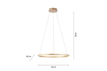 Taklampa Ritus - 58,5x120x58,5 cm, Matt mässing - Belysning - Lampor & belysning inomhus - Fönsterlampa