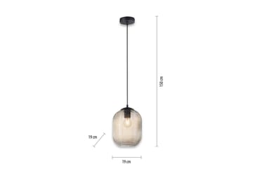 Taklampa Shitake - 20x150x20 cm, Bärnsten - Belysning - Lampor & belysning inomhus - Fönsterlampa