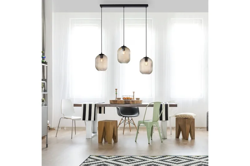 Taklampa Shitake - 20x150x90 cm, Bärnsten - Belysning - Lampor & belysning inomhus - Fönsterlampa