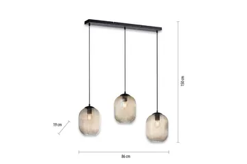 Taklampa Shitake - 20x150x90 cm, Bärnsten - Belysning - Lampor & belysning inomhus - Fönsterlampa