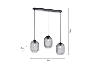 Taklampa Shitake - 20x150x90 cm, Rökfärgad - Belysning - Lampor & belysning inomhus - Fönsterlampa