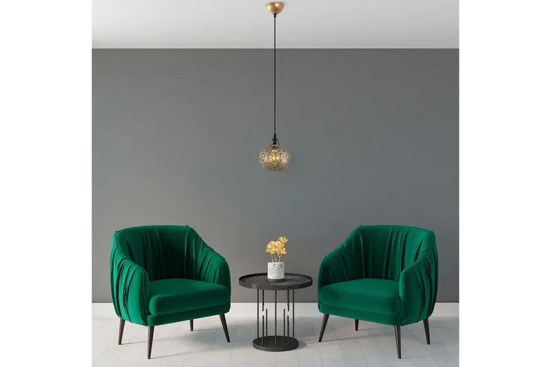 Taklampa Silen guld - Diameter: 17 cm - Belysning - Lampor & belysning inomhus - Fönsterlampa