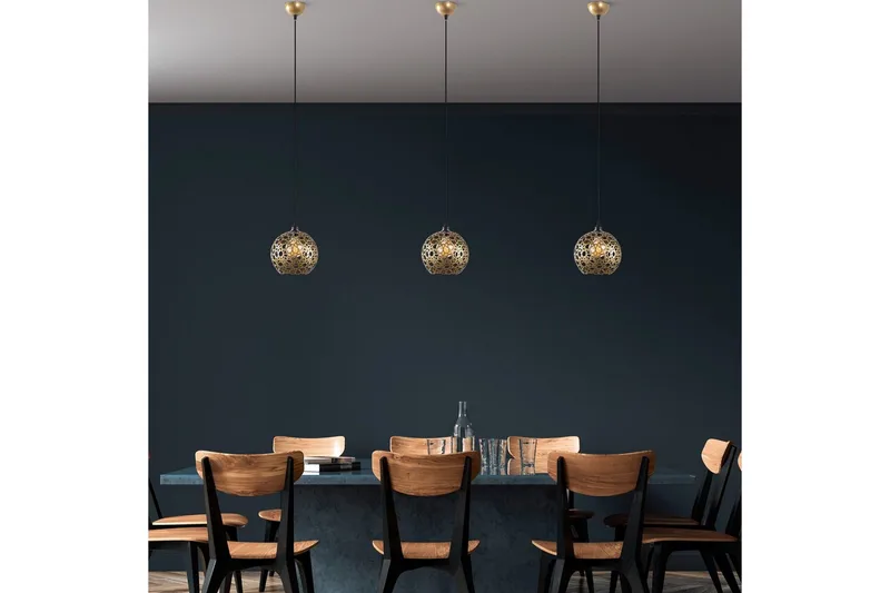 Taklampa Silen guld - Diameter: 25 cm - Belysning - Lampor & belysning inomhus - Fönsterlampa