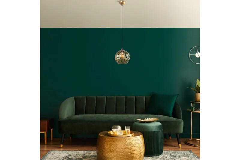 Taklampa Silen guld - Diameter: 25 cm - Belysning - Lampor & belysning inomhus - Fönsterlampa