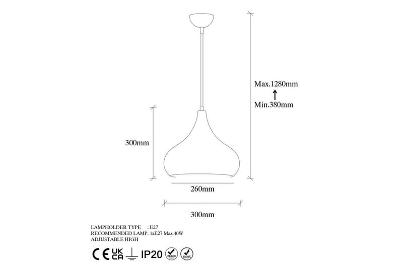 Taklampa Sorna Enkel Multicolor - Multifärgad - Belysning - Lampor & belysning inomhus - Fönsterlampa