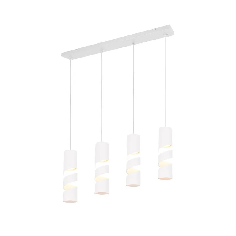 Taklampa Stream, 4 lampor, Mattvit