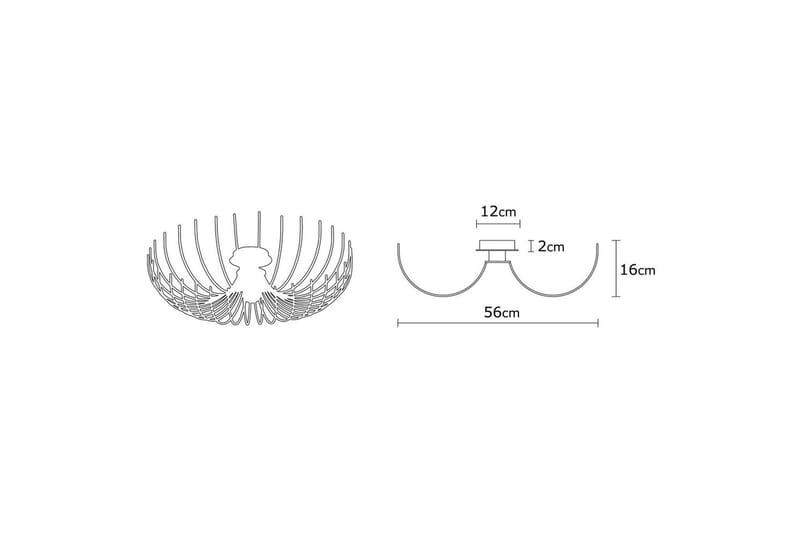Taklampa Subbersta Vit - Diameter: 56 cm - Belysning - Lampor & belysning inomhus - Fönsterlampa
