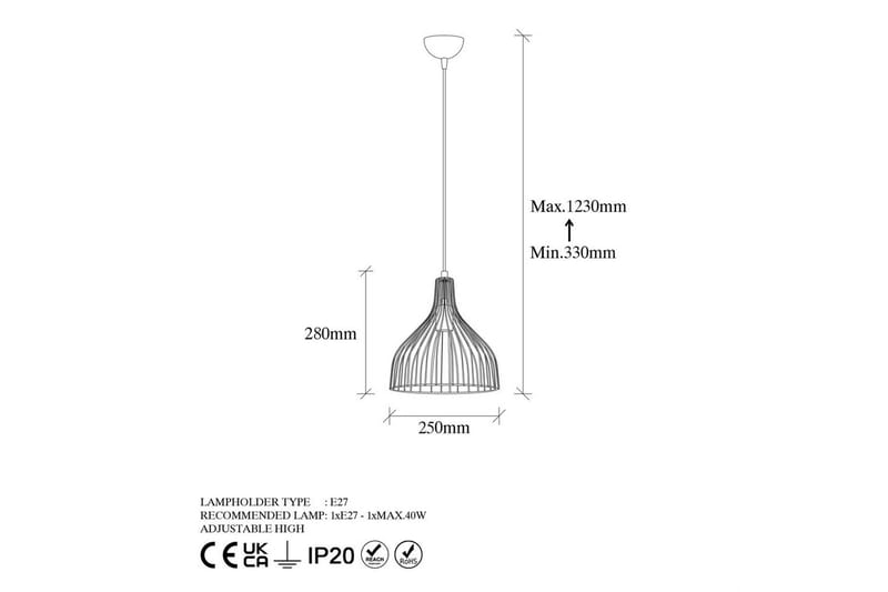 Taklampa Talnor Glansig Rany - Glansig Rany - Belysning - Lampor & belysning inomhus - Fönsterlampa
