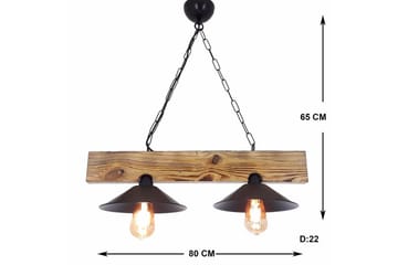 Taklampa Talwyn Valnöt / Svart - Taupe/Svart - Belysning - Lampor & belysning inomhus - Fönsterlampa