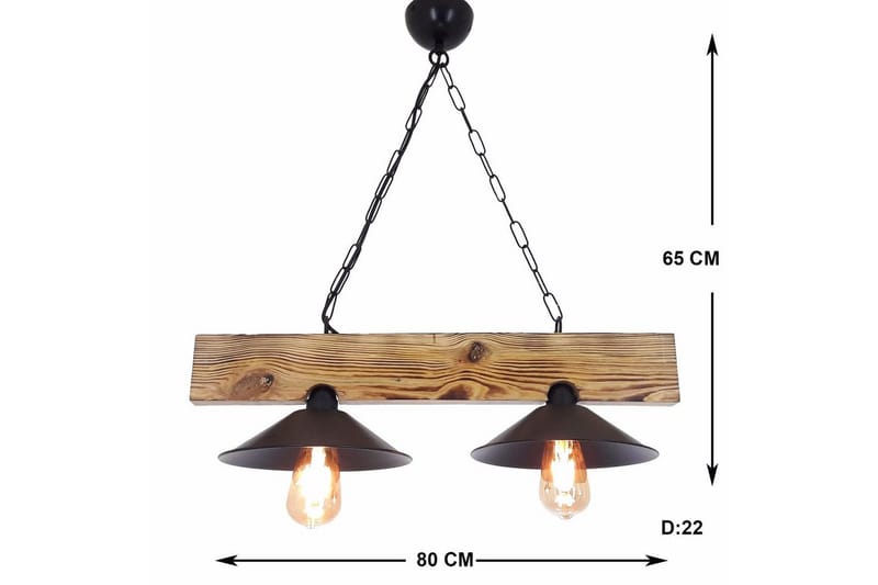 Taklampa Talwyn Valnöt / Svart - Taupe/Svart - Belysning - Lampor & belysning inomhus - Fönsterlampa