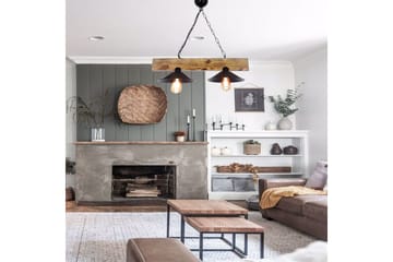 Taklampa Talwyn Valnöt / Svart - Taupe/Svart - Belysning - Lampor & belysning inomhus - Fönsterlampa
