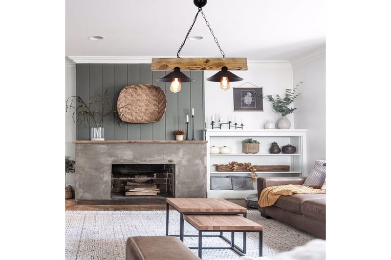 Taklampa Talwyn Valnöt / Svart - Taupe/Svart - Belysning - Lampor & belysning inomhus - Fönsterlampa