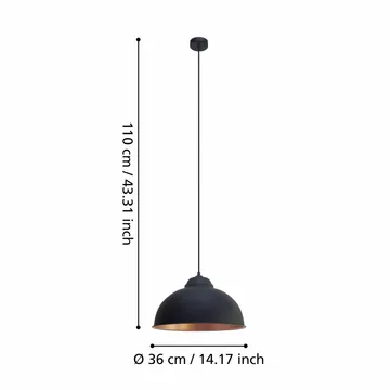 Taklampa Truro - Svart/Koppar - Belysning - Lampor & belysning inomhus - Fönsterlampa