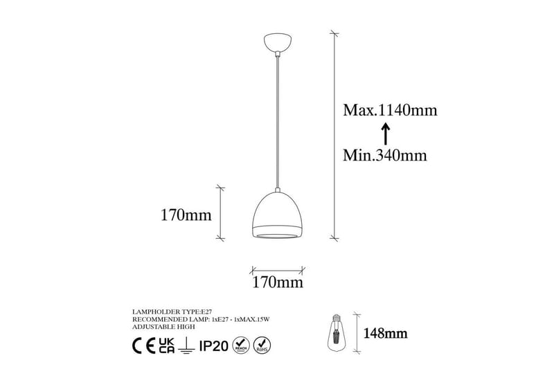 Taklampa Venor Svart / Rany - Svart / Rany - Belysning - Lampor & belysning inomhus - Fönsterlampa