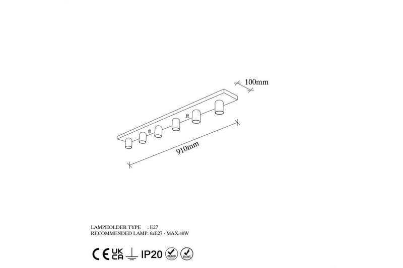 Taklampa Wostra Stor Svart / Vit - Svart / Vit - Belysning - Lampor & belysning inomhus - Fönsterlampa