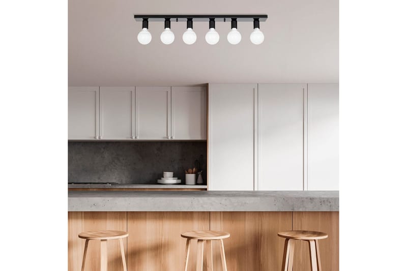 Taklampa Wostra Stor Svart / Vit - Svart / Vit - Belysning - Lampor & belysning inomhus - Fönsterlampa