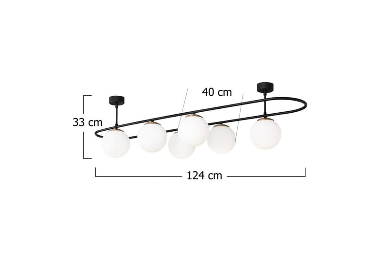 Taklampa Wynel Svart / Vit Sex Socket - Sex Socket - Belysning - Lampor & belysning inomhus - Fönsterlampa