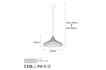 Taklampa Zairon Svart / Antik - Svart / Antik - Belysning - Lampor & belysning inomhus - Fönsterlampa